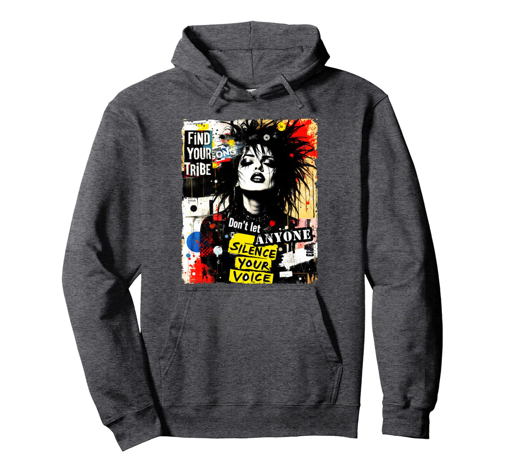 Punk Graffiti 90S Urban Grunge Art Distressed Hoodie - Graphic Print Unisex - T-Shirt, Sweatshirt, Hoodie