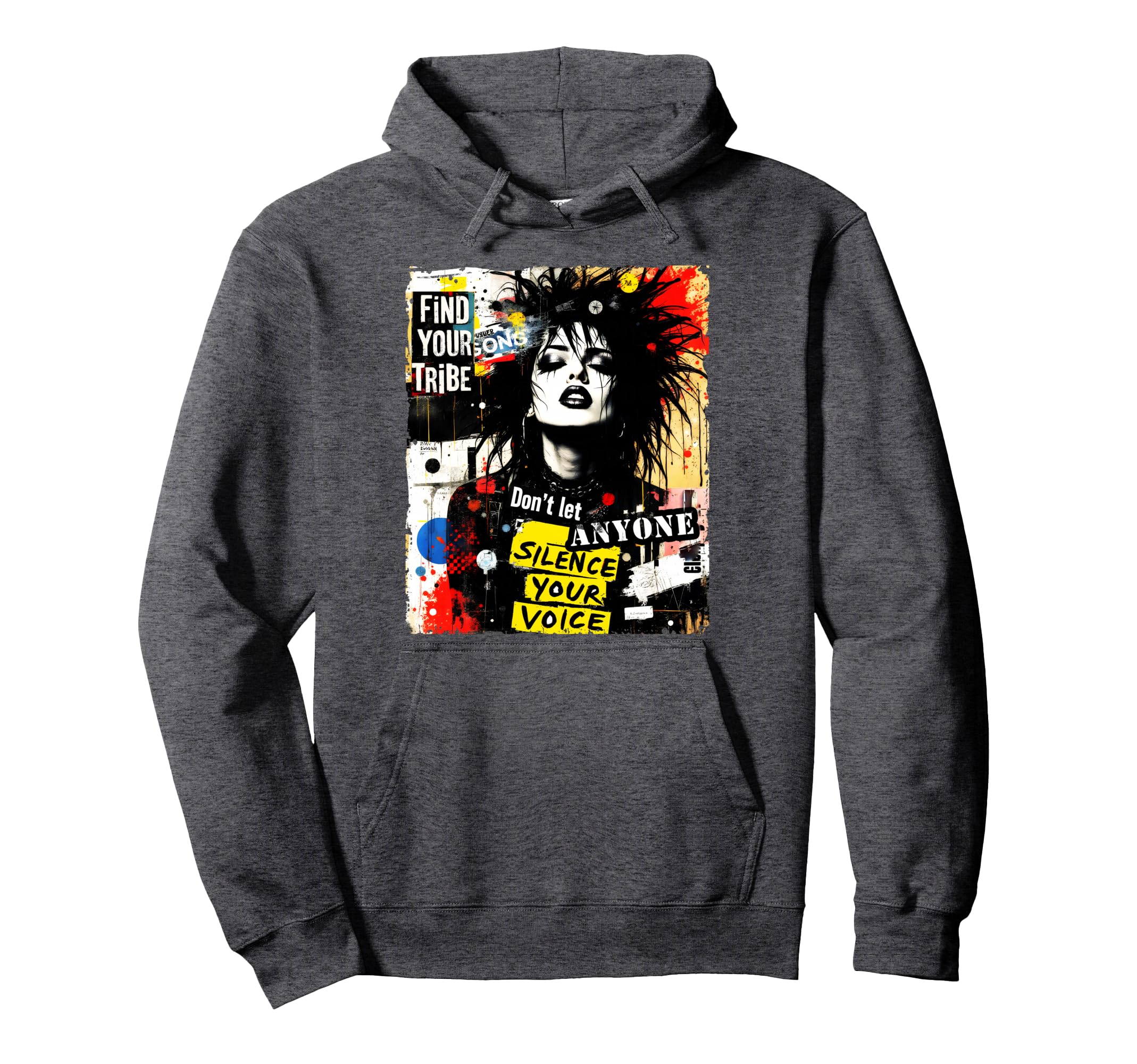 Punk Graffiti 90S Urban Grunge Art Distressed Hoodie - Graphic Print Unisex - T-Shirt, Sweatshirt, Hoodie