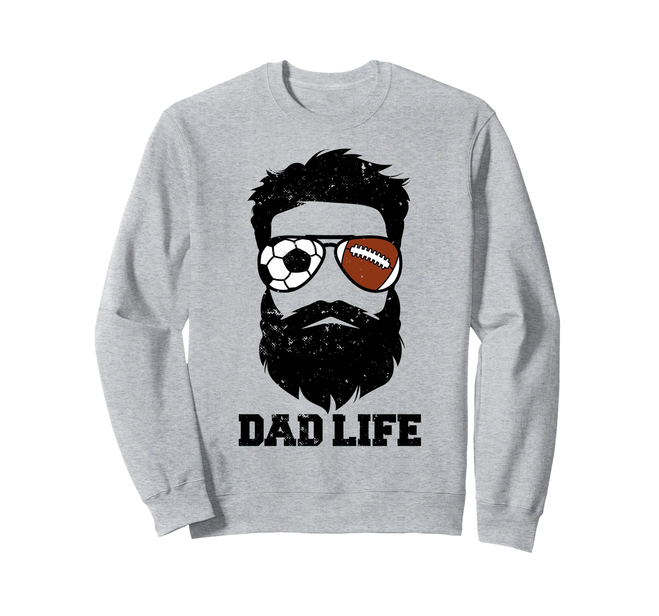 Soccer Football Dad Messy Hair Sweatshirt - Novelty Apparel Men Women - T-Shirt, Sweatshirt, Hoodie