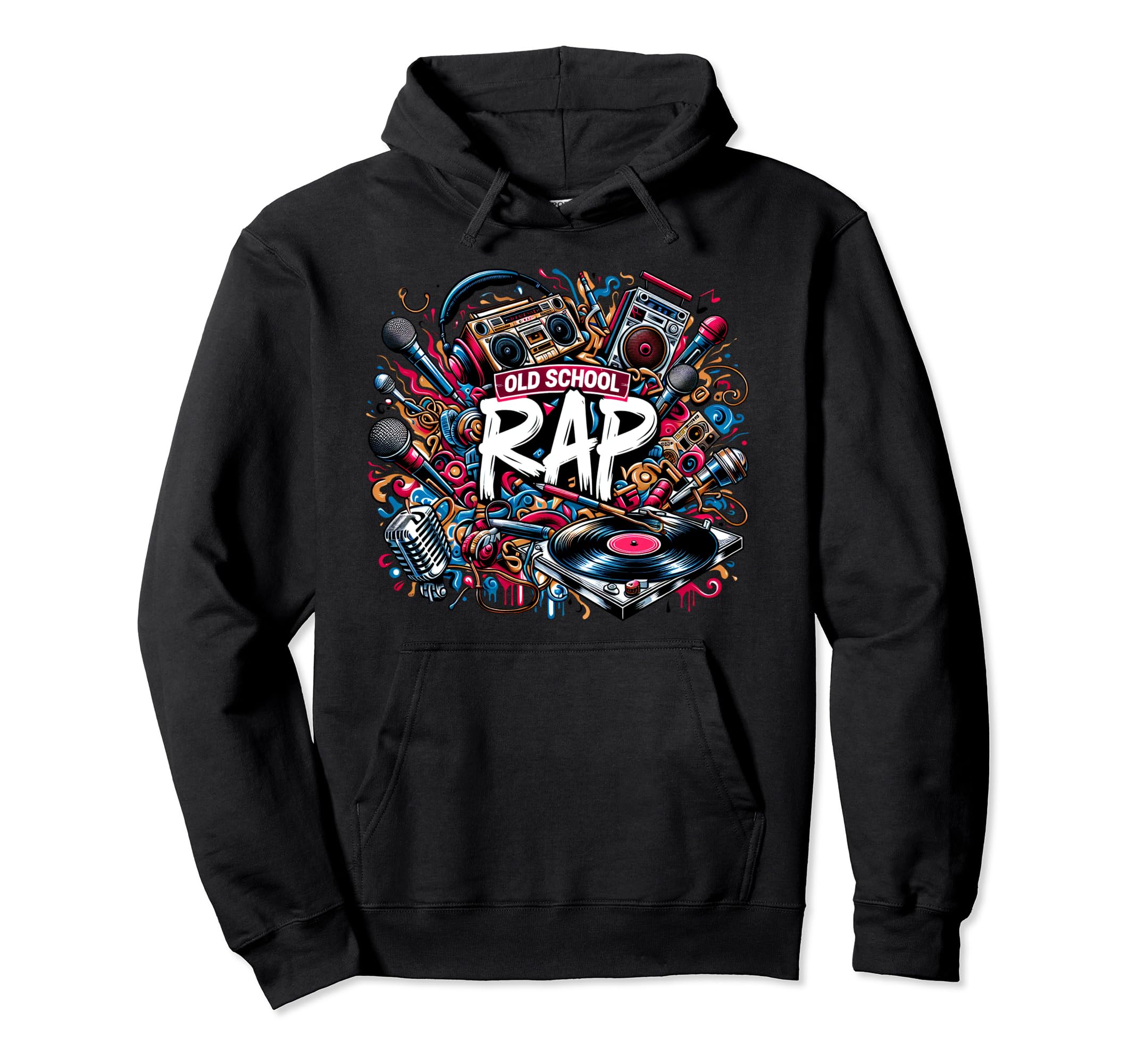 Old School Hip Hop 80S 90S Music Hoodie - Casual Everyday Wear for Adults - T-Shirt, Sweatshirt, Hoodie