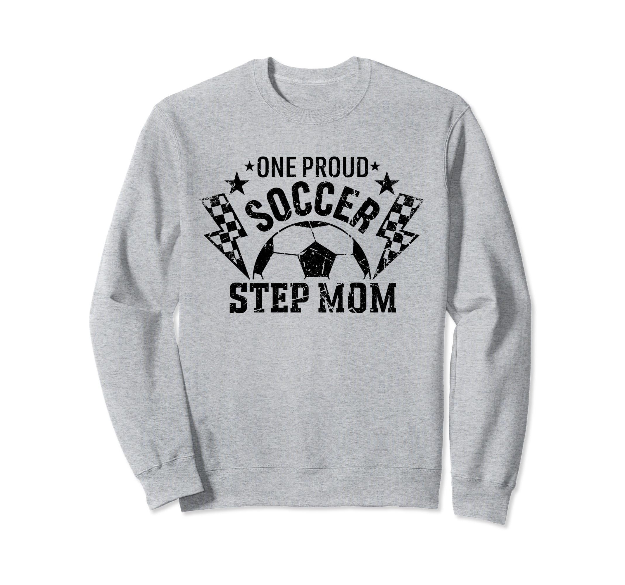 One Proud Soccer Step Mom Funny Sweatshirt - Minimalist Print Men Women - T-Shirt, Sweatshirt, Hoodie