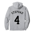 Stepdad Team No 4 Football Soccer Hoodie - Graphic Print Men Women - T-Shirt, Sweatshirt, Hoodie
