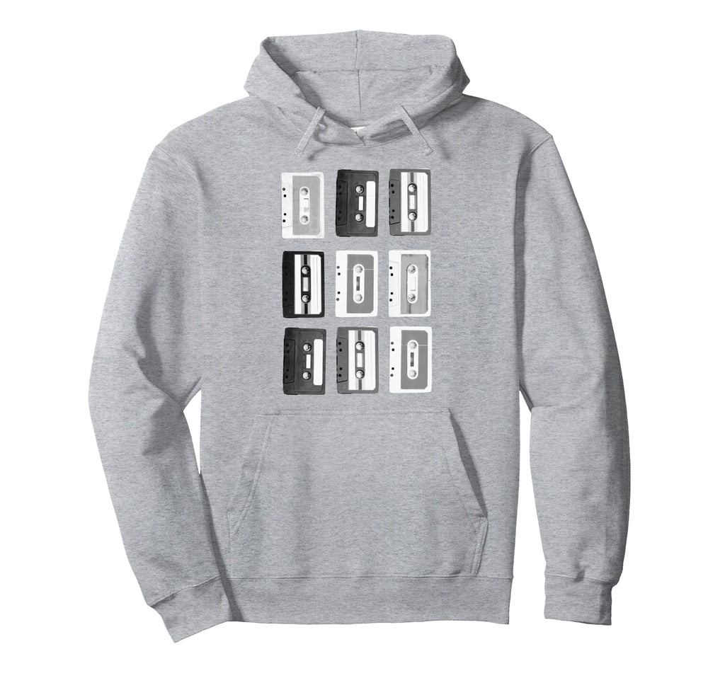 Trendy Cassette Tapes Grid Hoodie - Custom Art Print Men Women - T-Shirt, Sweatshirt, Hoodie