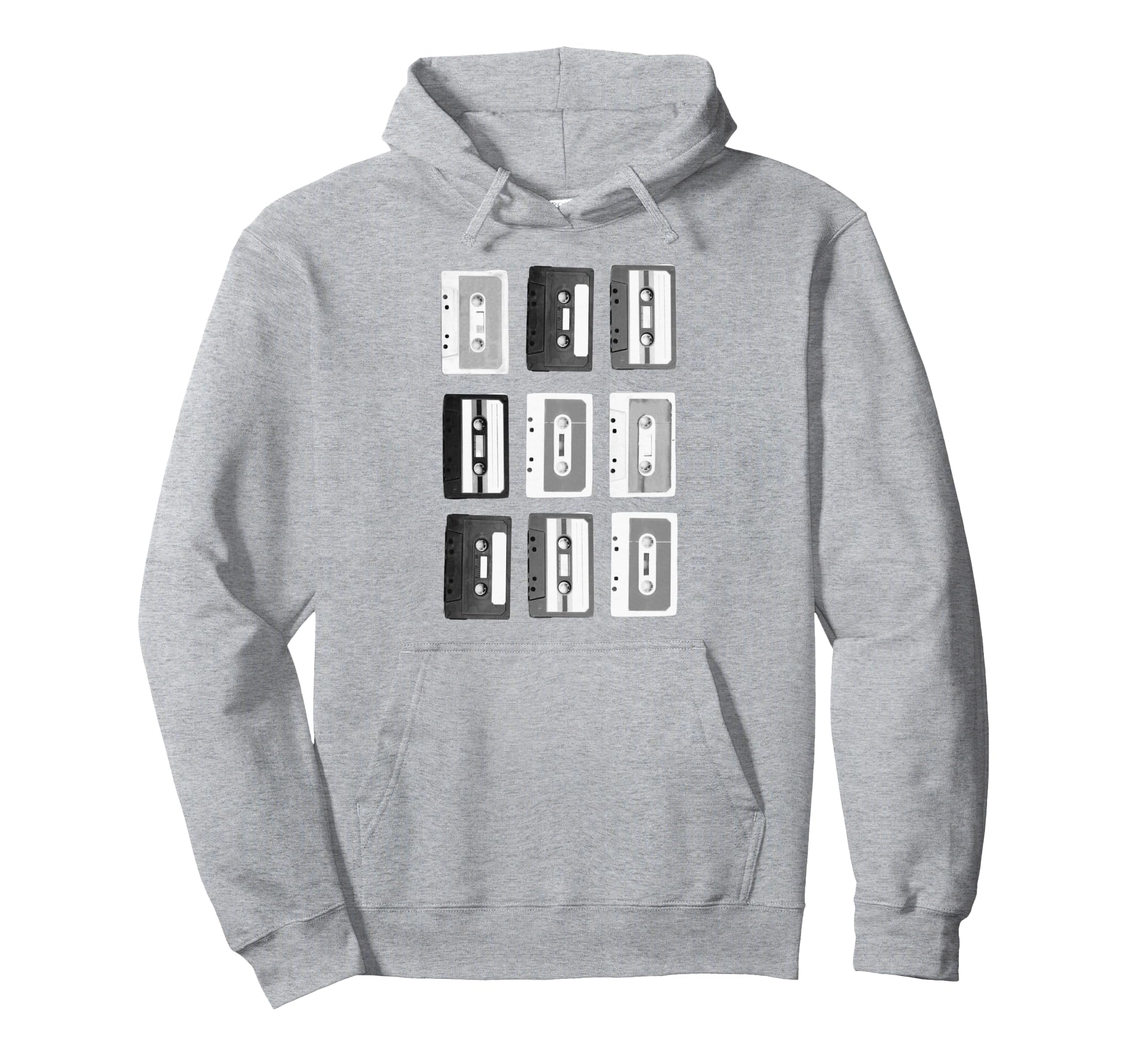 Trendy Cassette Tapes Grid Hoodie - Custom Art Print Men Women - T-Shirt, Sweatshirt, Hoodie