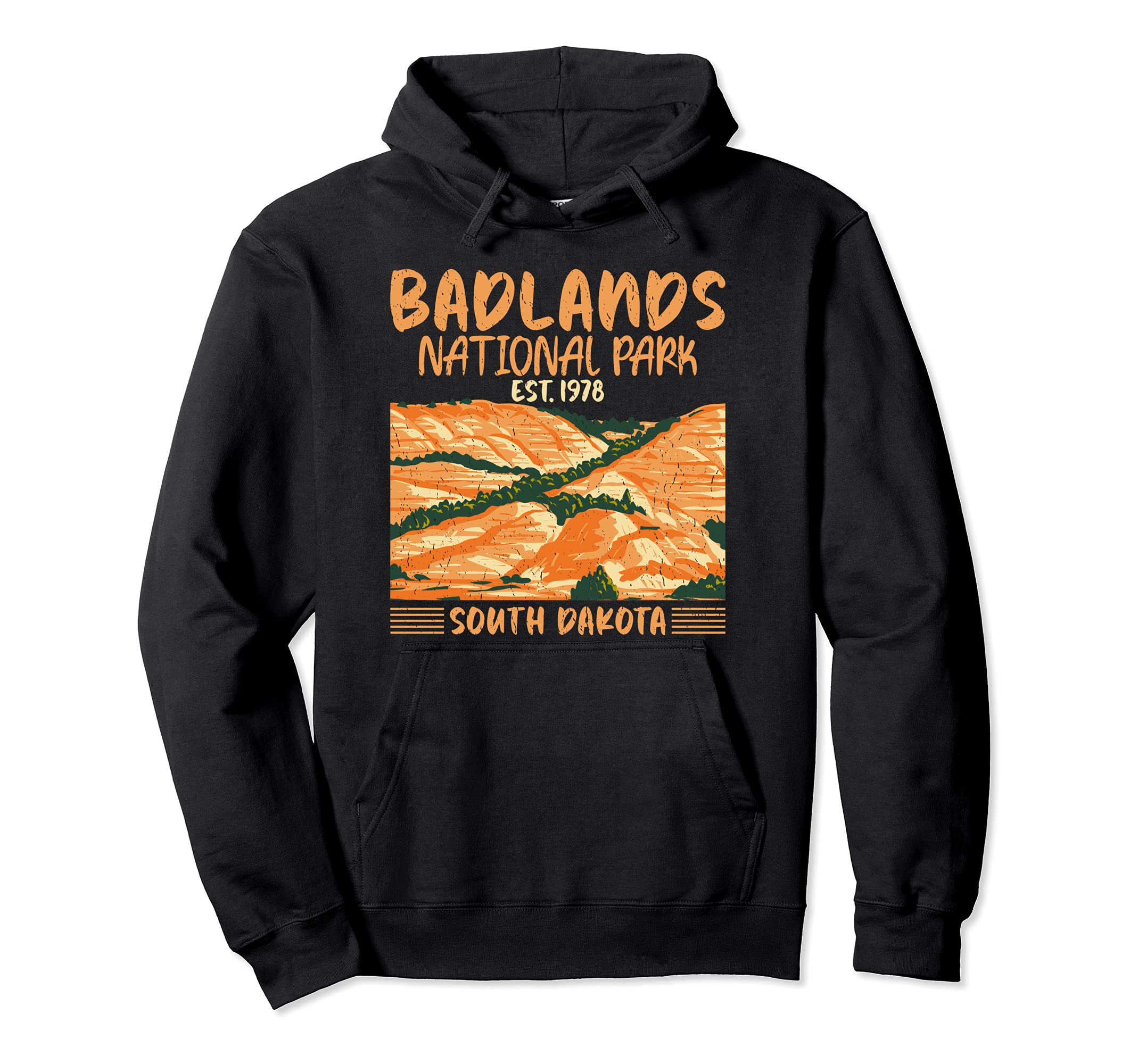 National Park Badlands National Park Hoodie - Minimalist Print for Adults - T-Shirt, Sweatshirt, Hoodie