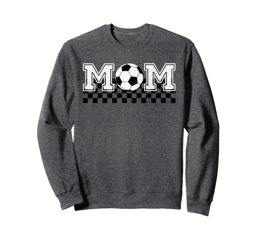 Soccer Mom Soccer Mama Checkered Sweatshirt - Minimalist Print for Adults - T-Shirt, Sweatshirt, Hoodie