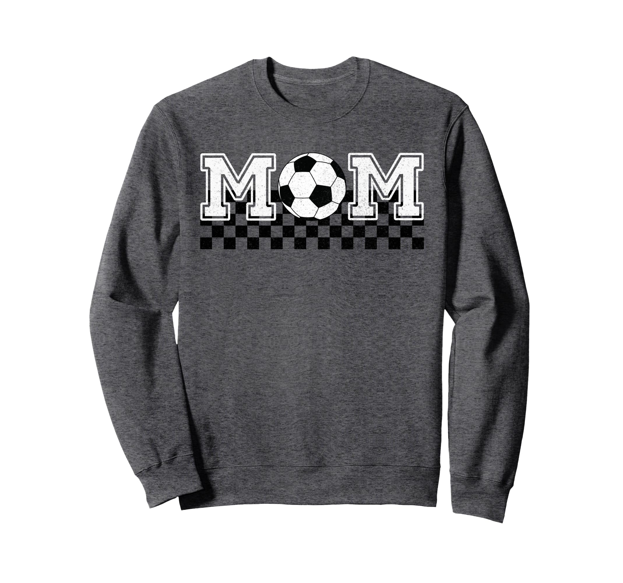 Soccer Mom Soccer Mama Checkered Sweatshirt - Minimalist Print for Adults - T-Shirt, Sweatshirt, Hoodie