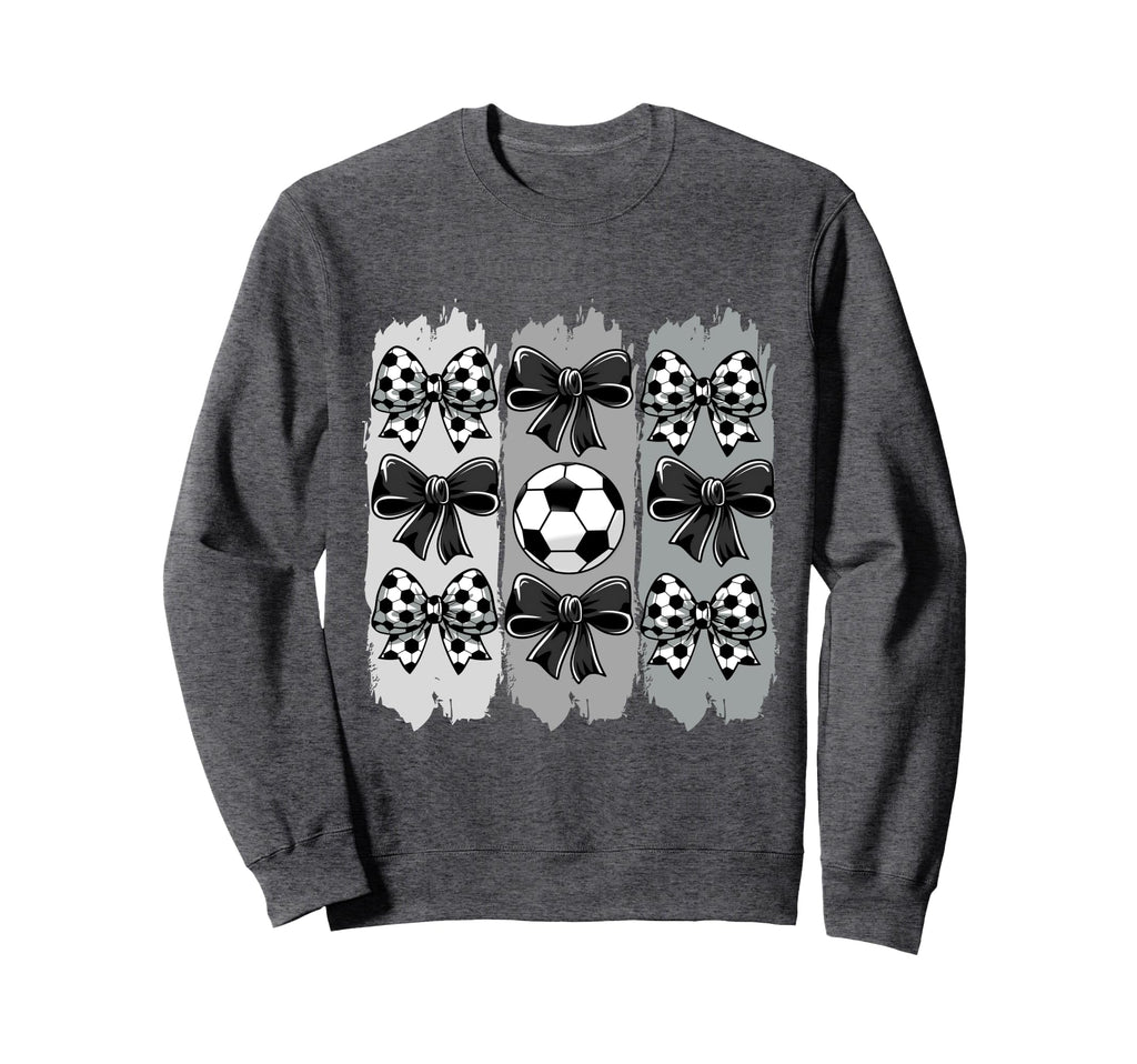 Soccer Coquette Bow Soccer Ball Soccer Sweatshirt - Trendy Graphic Unisex - T-Shirt, Sweatshirt, Hoodie