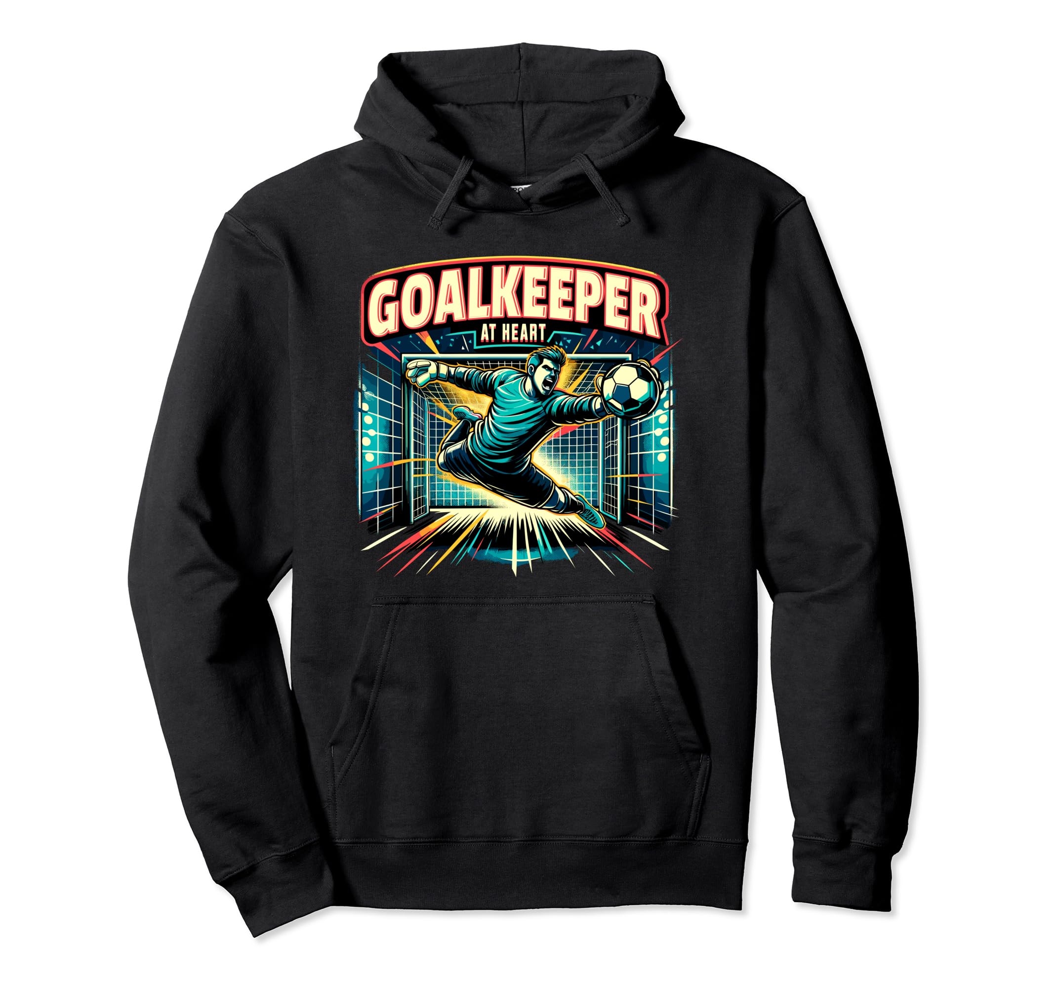 Soccer Goalkeeper Heart Hoodie - Custom Art Print for Adults - T-Shirt, Sweatshirt, Hoodie