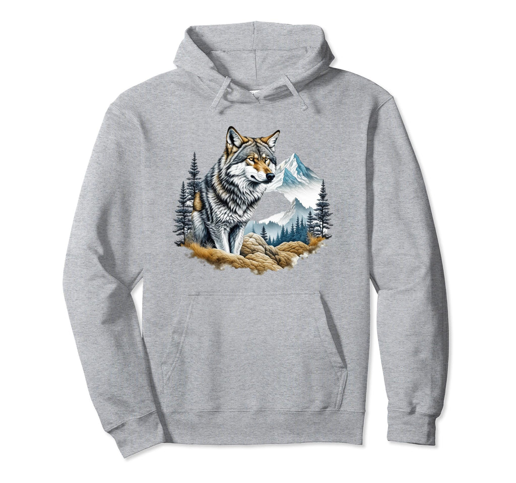 Wolf Hiking Travel Camping Outdoors Usa Hoodie - Graphic Print Men Women - T-Shirt, Sweatshirt, Hoodie