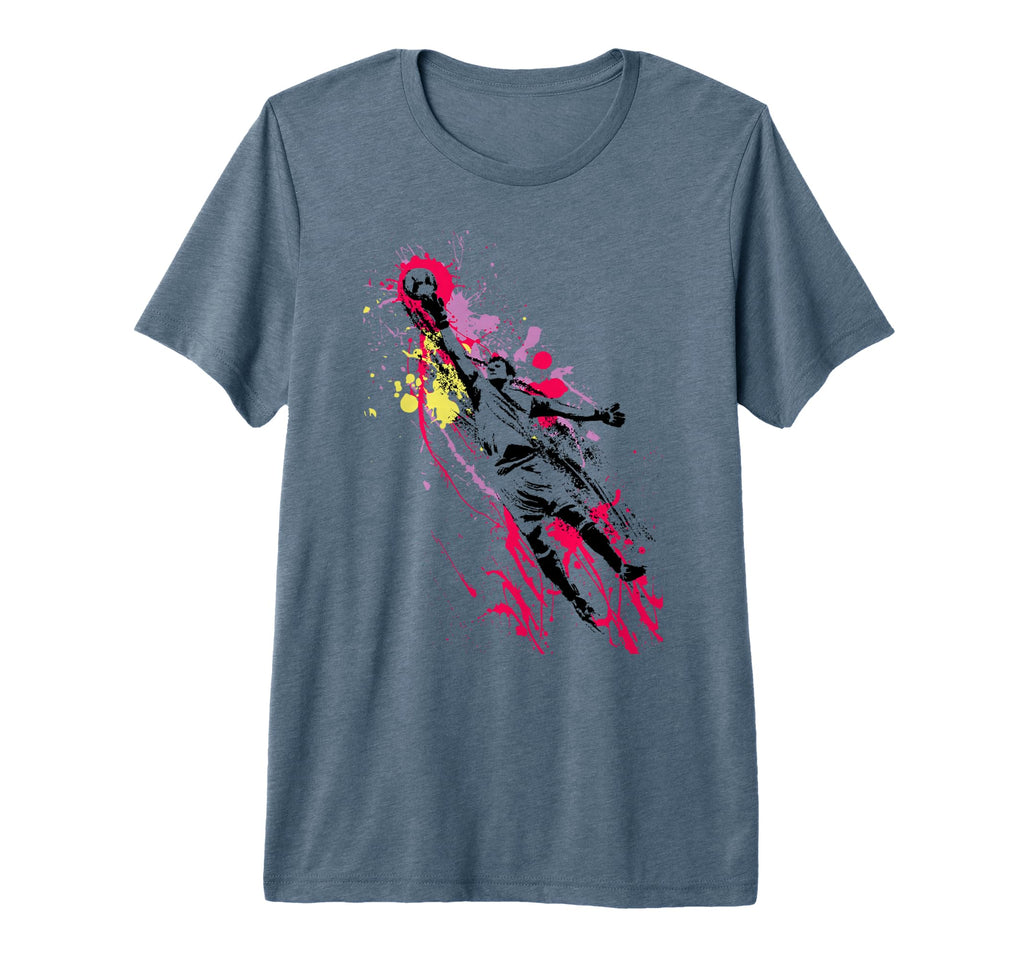 Colorful Soccer Goalie Splash Art Player T-Shirt - Trendy Graphic Unisex - T-Shirt, Sweatshirt, Hoodie