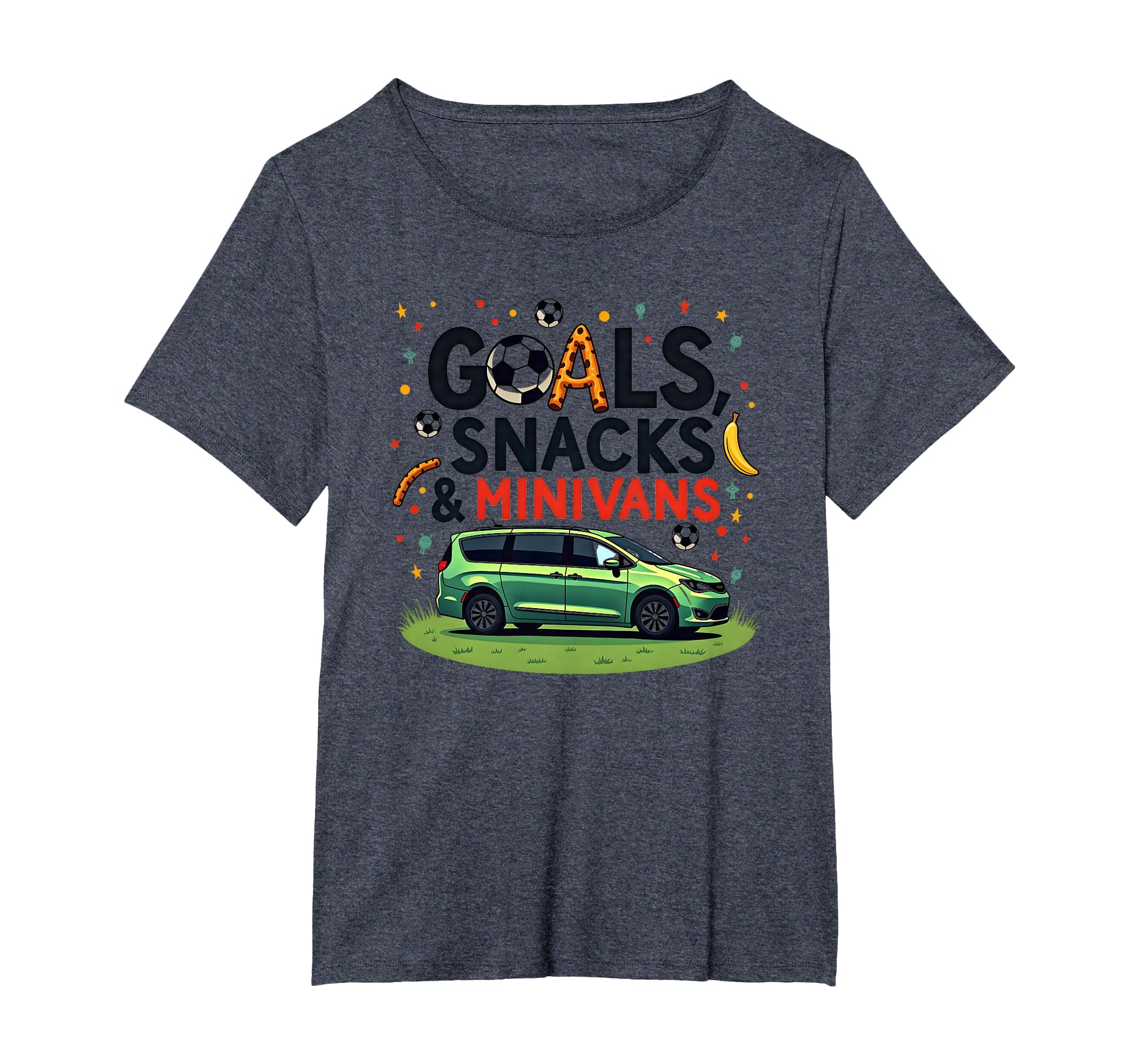 Goals Snacks Minivans Soccer Mom Life T-Shirt - Minimalist Print Men Women - T-Shirt, Sweatshirt, Hoodie