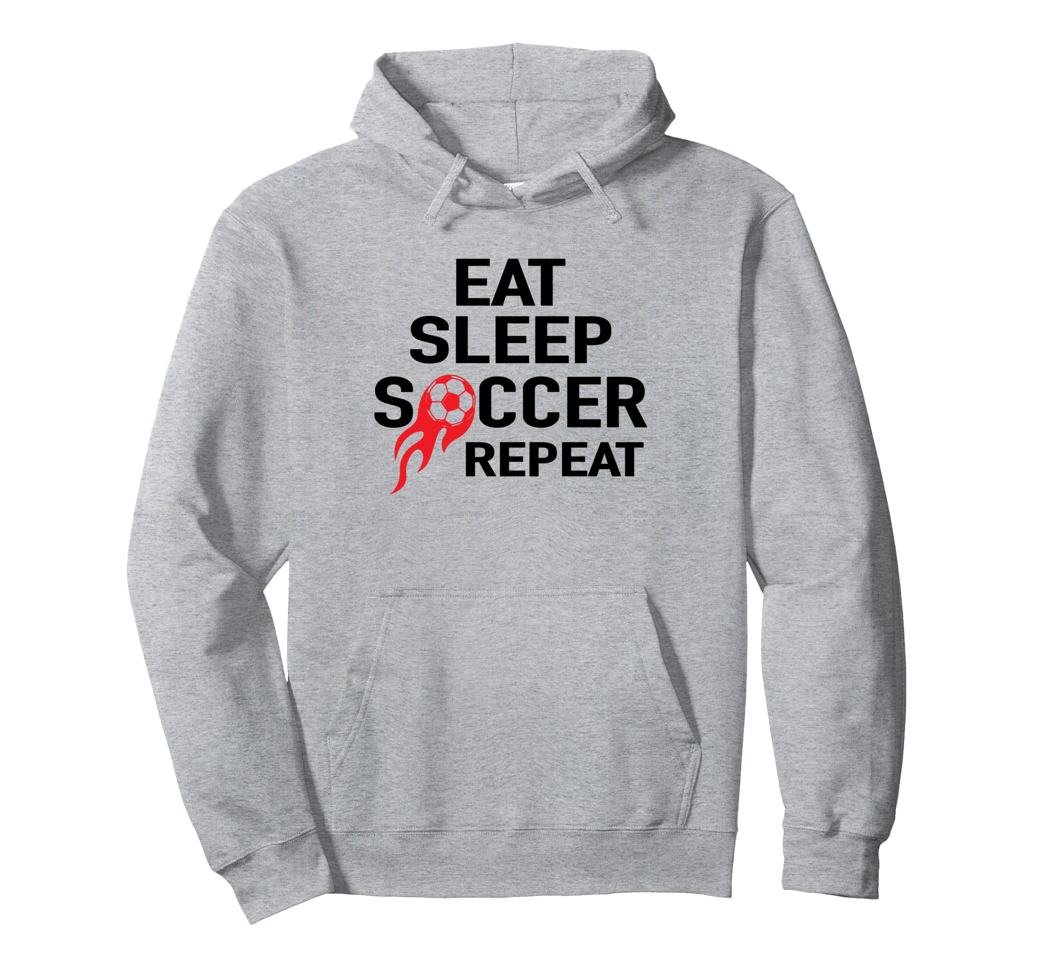 Eat Sleep Soccer Repeat Football Player Hoodie - Graphic Print for Adults - T-Shirt, Sweatshirt, Hoodie