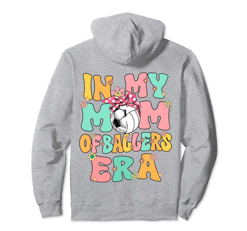 My Mom Ballers Era Groovy Volleyball Hoodie - Unique Graphic for Adults - T-Shirt, Sweatshirt, Hoodie