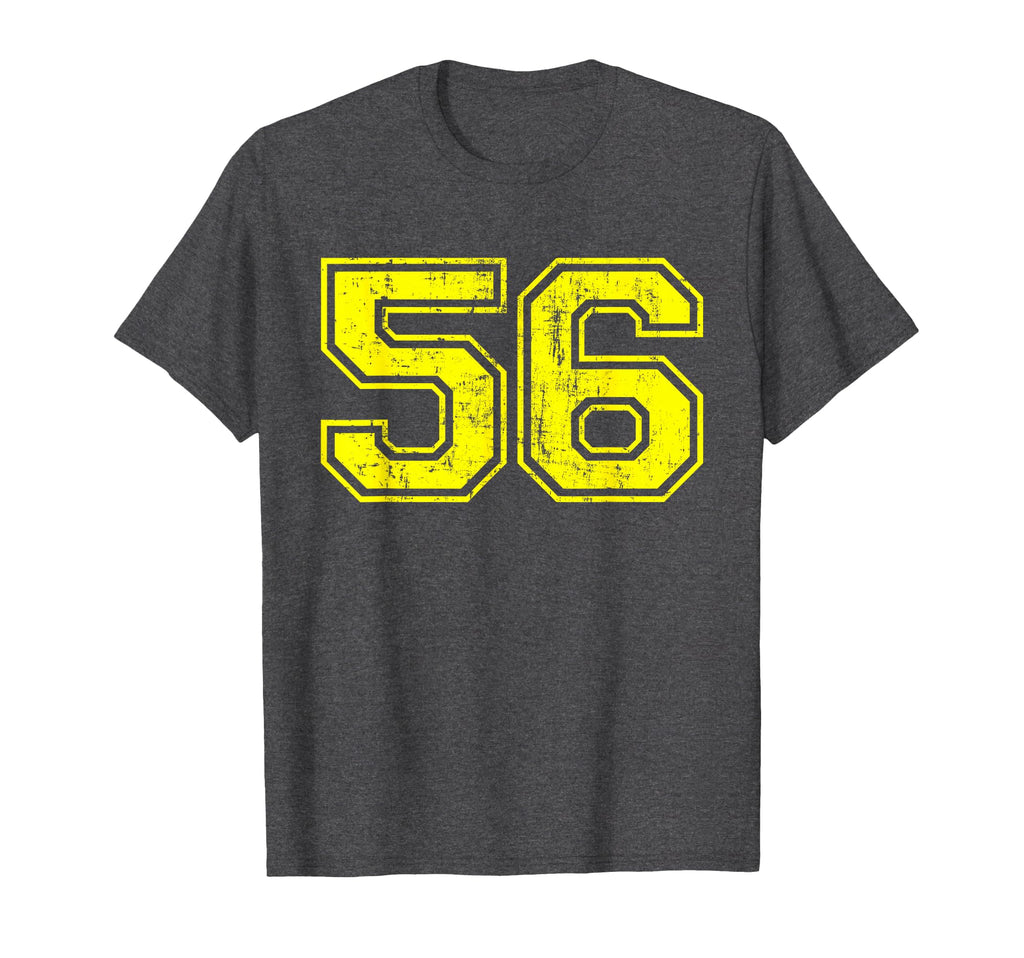 Number 56 Varsity Distressed Sport T-Shirt - Trendy Graphic for Adults - T-Shirt, Sweatshirt, Hoodie