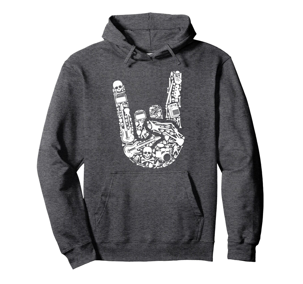 Rock Roll Heavy Metal Guitar Music Hoodie - Fun Novelty Design for Adults - T-Shirt, Sweatshirt, Hoodie