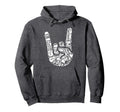 Rock Roll Heavy Metal Guitar Music Hoodie - Fun Novelty Design for Adults - T-Shirt, Sweatshirt, Hoodie