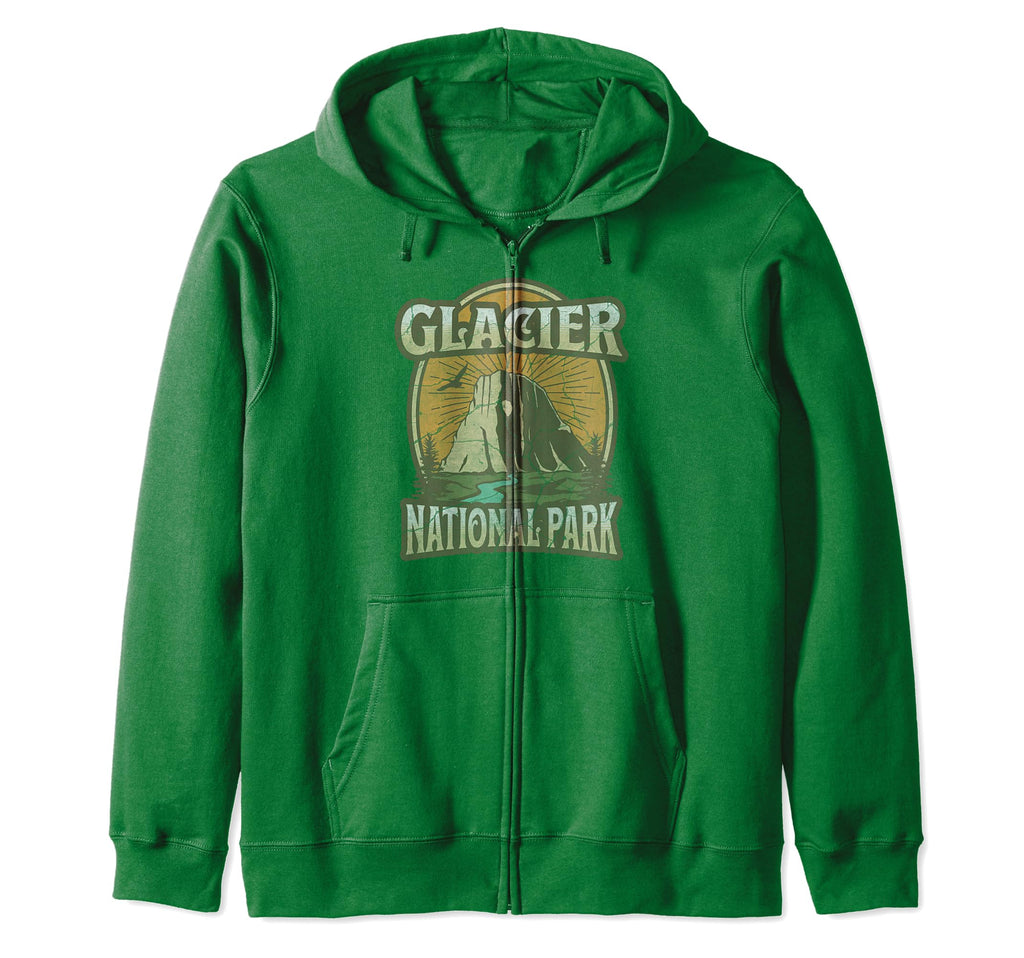 Glacier National Park Montana Usa T-Shirt - Fun Novelty Design for Adults - T-Shirt, Sweatshirt, Hoodie