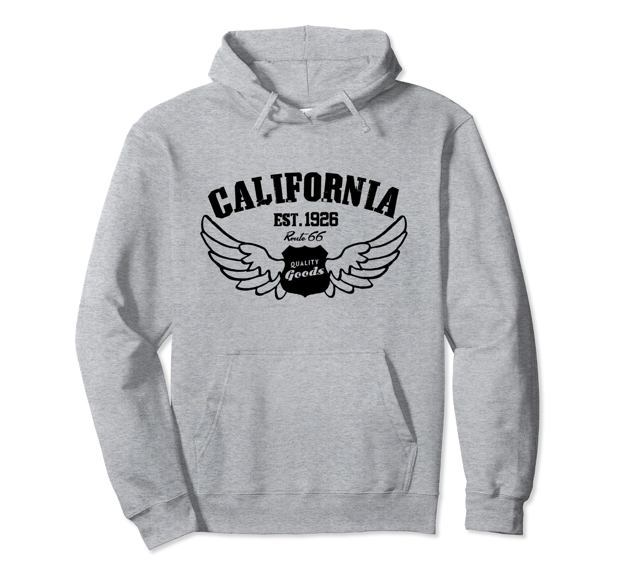 Route 66 California 1926 Hoodie - Minimalist Print for Adults - T-Shirt, Sweatshirt, Hoodie
