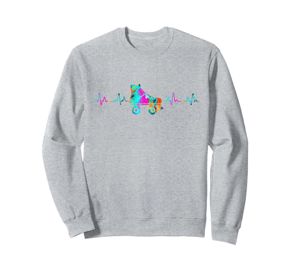 Roller Skating Skate Heartbeat Sweatshirt - Trendy Graphic Men Women - T-Shirt, Sweatshirt, Hoodie