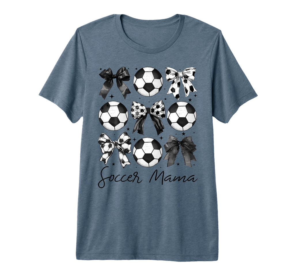 Soccer Mama Coquette Bow Soccer Mom Tri T-Shirt - Unique Graphic Men Women - T-Shirt, Sweatshirt, Hoodie