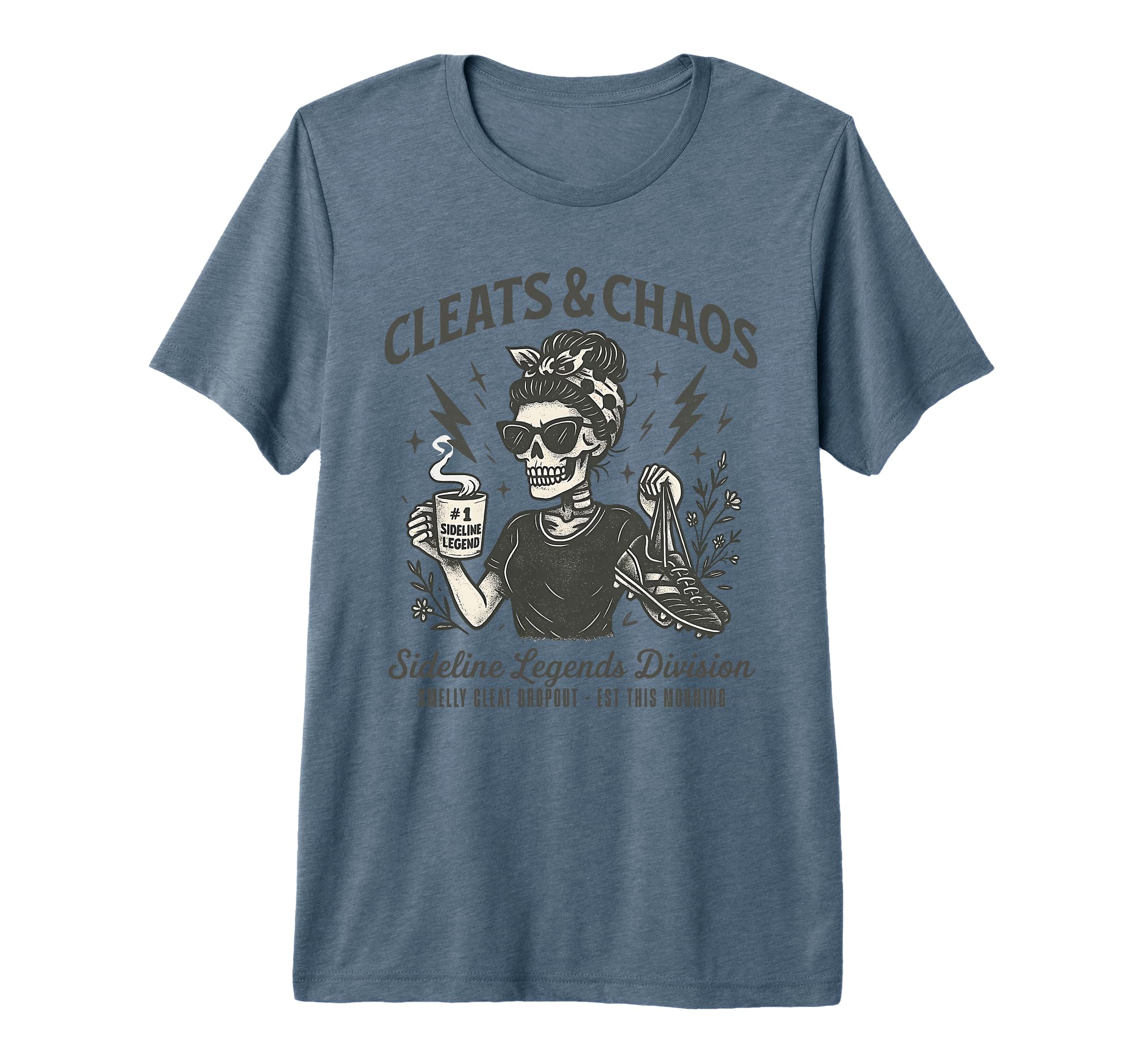 Cleats Chaos Skeleton Soccer Mom T-Shirt - Aesthetic Graphic Men Women - T-Shirt, Sweatshirt, Hoodie