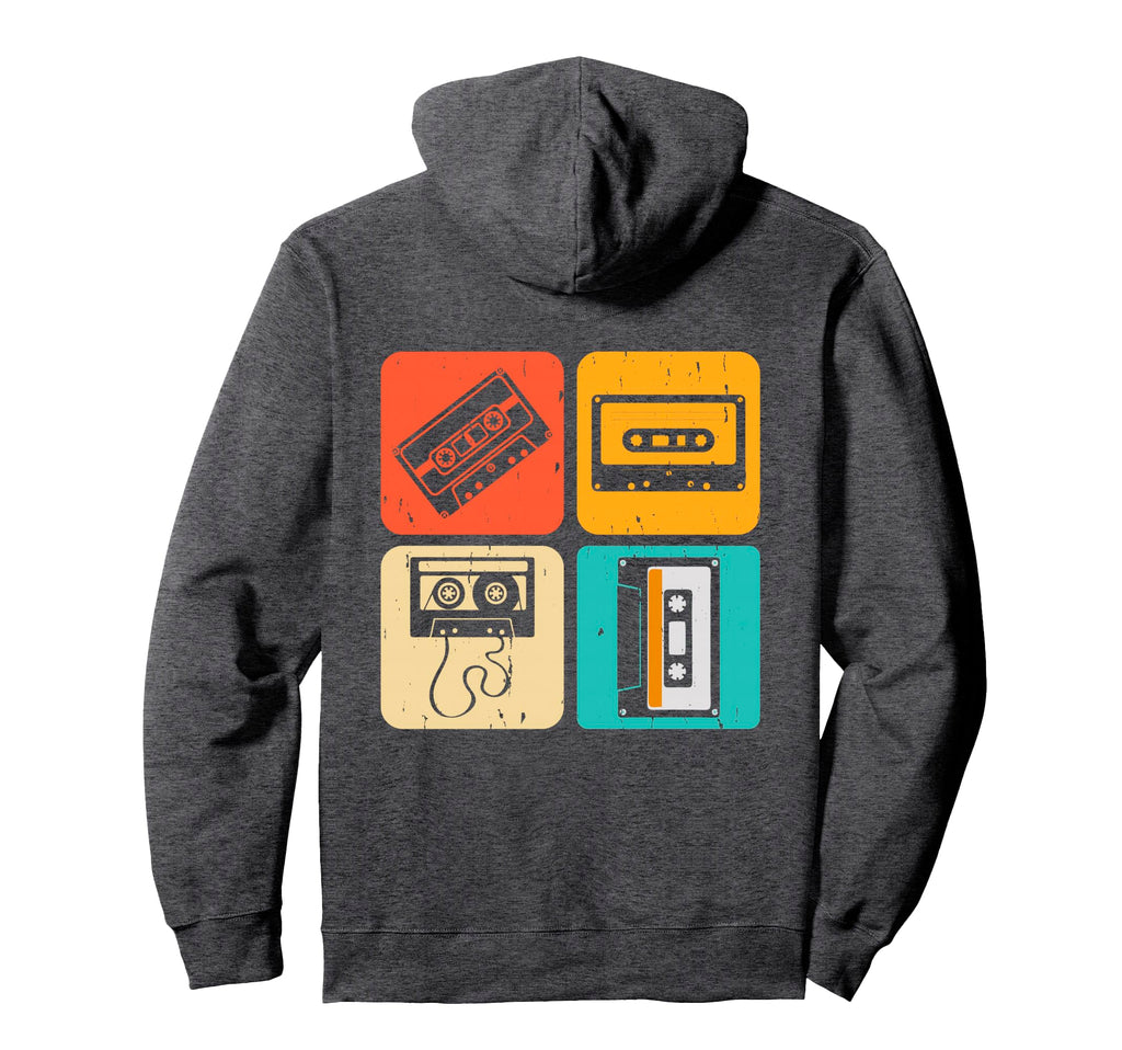 Colorful 80S 90S Tape Cassette Music Hoodie - Streetwear Style for Adults - T-Shirt, Sweatshirt, Hoodie