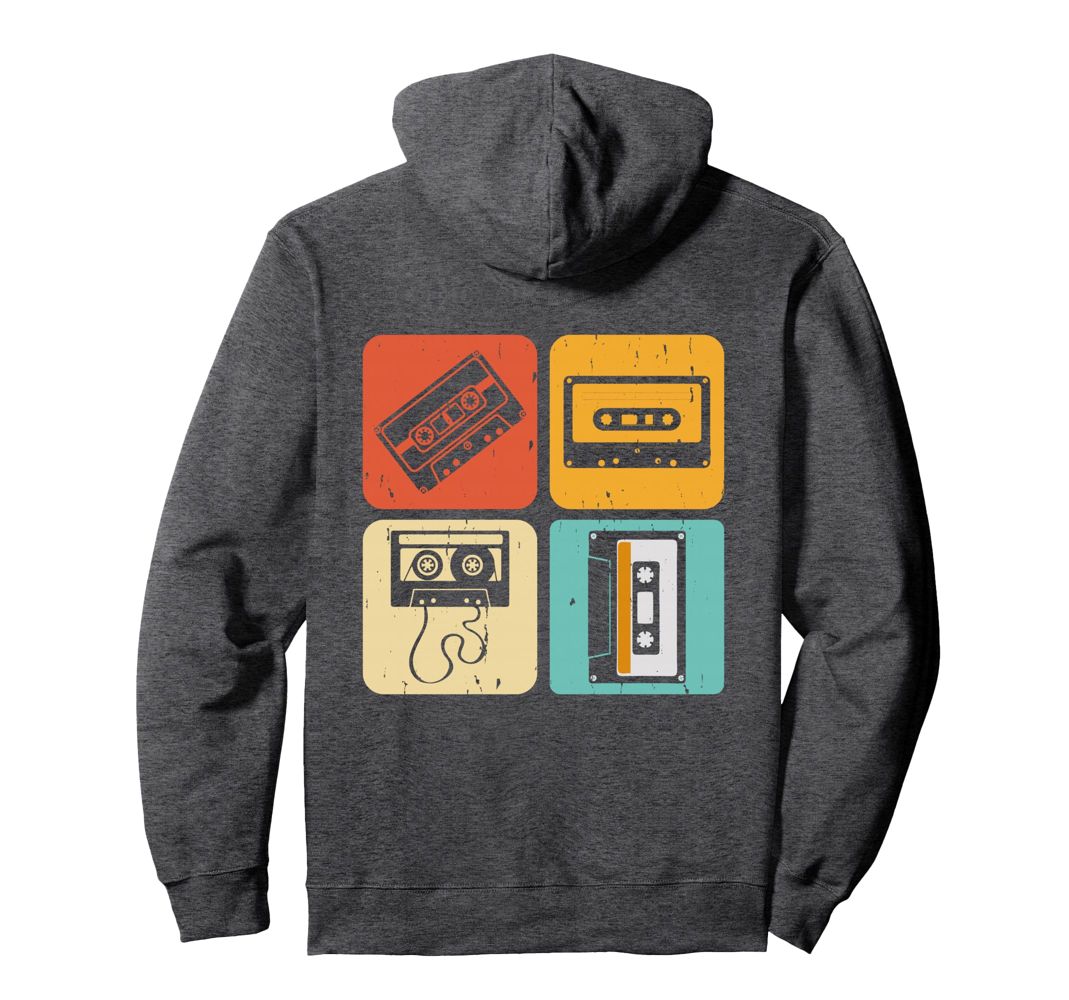 Colorful 80S 90S Tape Cassette Music Hoodie - Streetwear Style for Adults - T-Shirt, Sweatshirt, Hoodie