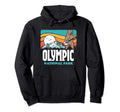 Olympic National Park Mountains Banjo Bear Hoodie - Trendy Graphic Unisex - T-Shirt, Sweatshirt, Hoodie