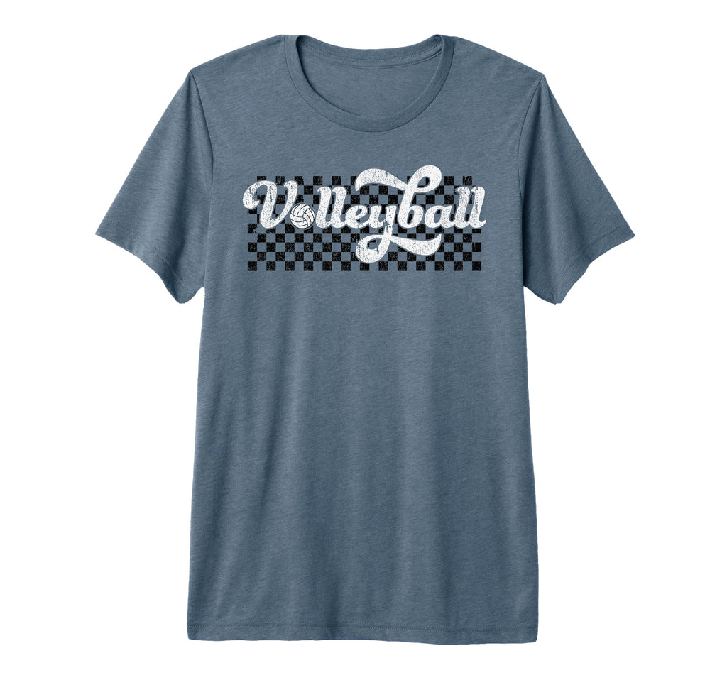 Volleyball Mom Dad Mama Family Checkered T-Shirt - Minimalist Print Unisex - T-Shirt, Sweatshirt, Hoodie