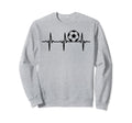 Soccer Heartbeat Soccer Ball Sweatshirt - Minimalist Print for Adults - T-Shirt, Sweatshirt, Hoodie