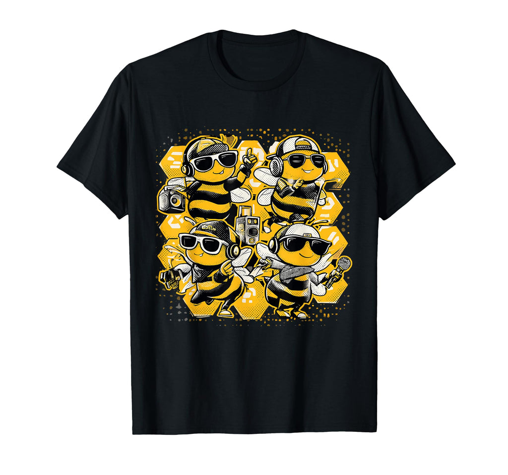Bees Hip Hop Dance Crew Old School T-Shirt - Minimalist Print for Adults - T-Shirt, Sweatshirt, Hoodie