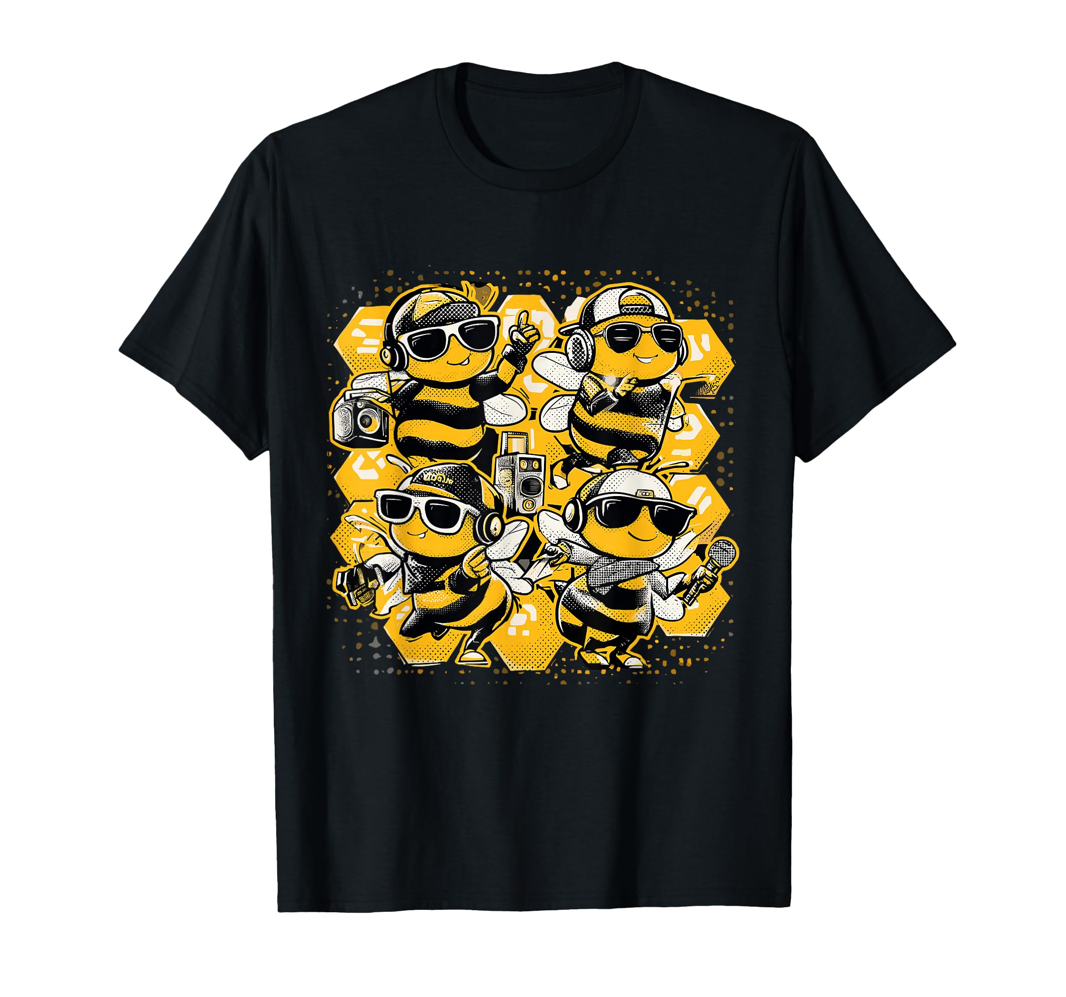 Bees Hip Hop Dance Crew Old School T-Shirt - Minimalist Print for Adults - T-Shirt, Sweatshirt, Hoodie