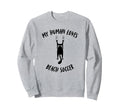 My Human Loves Beach Soccer Cat Sweatshirt - Graphic Print for Adults - T-Shirt, Sweatshirt, Hoodie