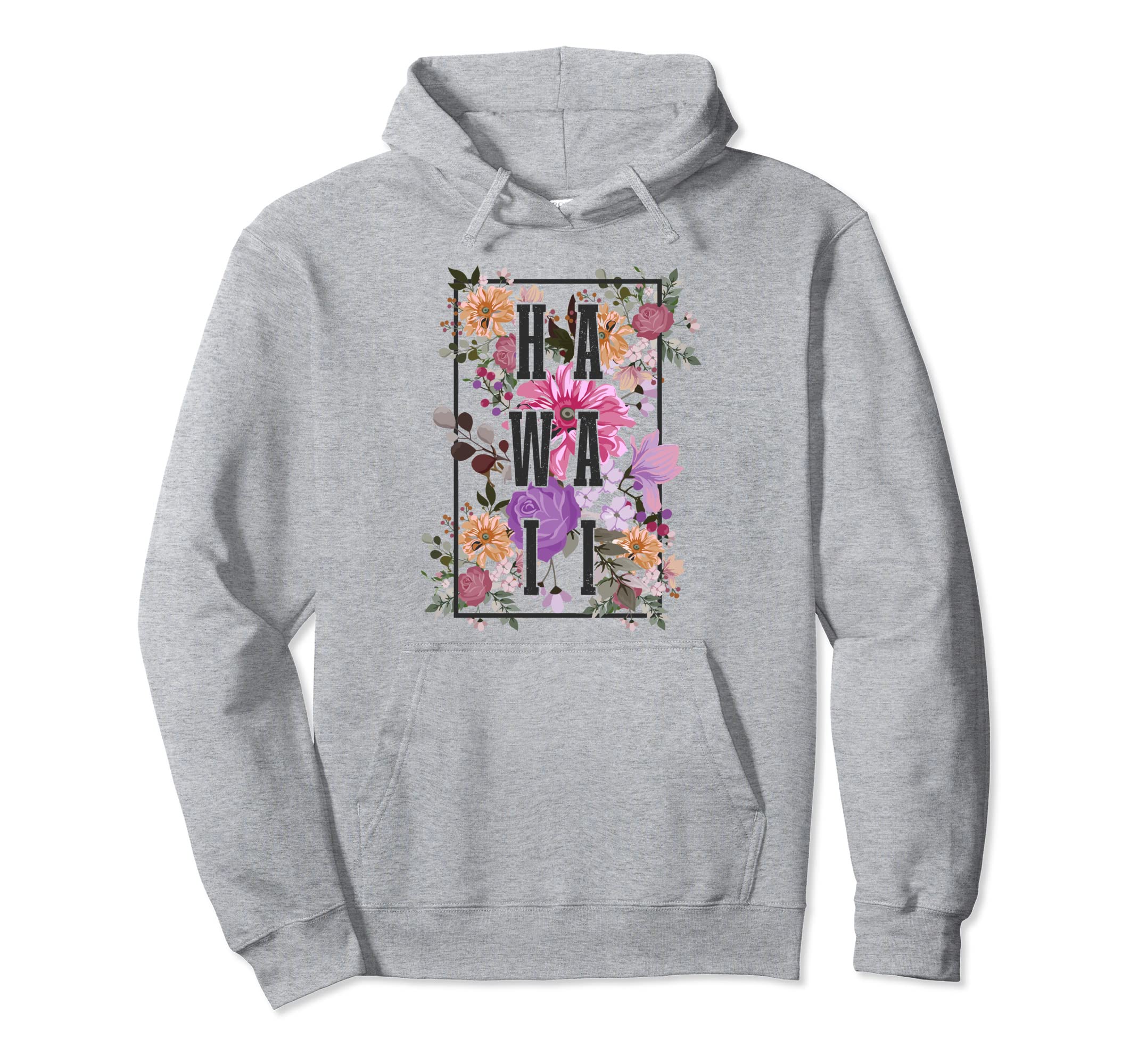 Hawaii Flowers Floral Surf Surfer Hoodie - Aesthetic Graphic Unisex - T-Shirt, Sweatshirt, Hoodie