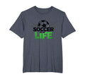 Soccer Is Life Passionate Fan Sports T-Shirt - Aesthetic Graphic Unisex - T-Shirt, Sweatshirt, Hoodie