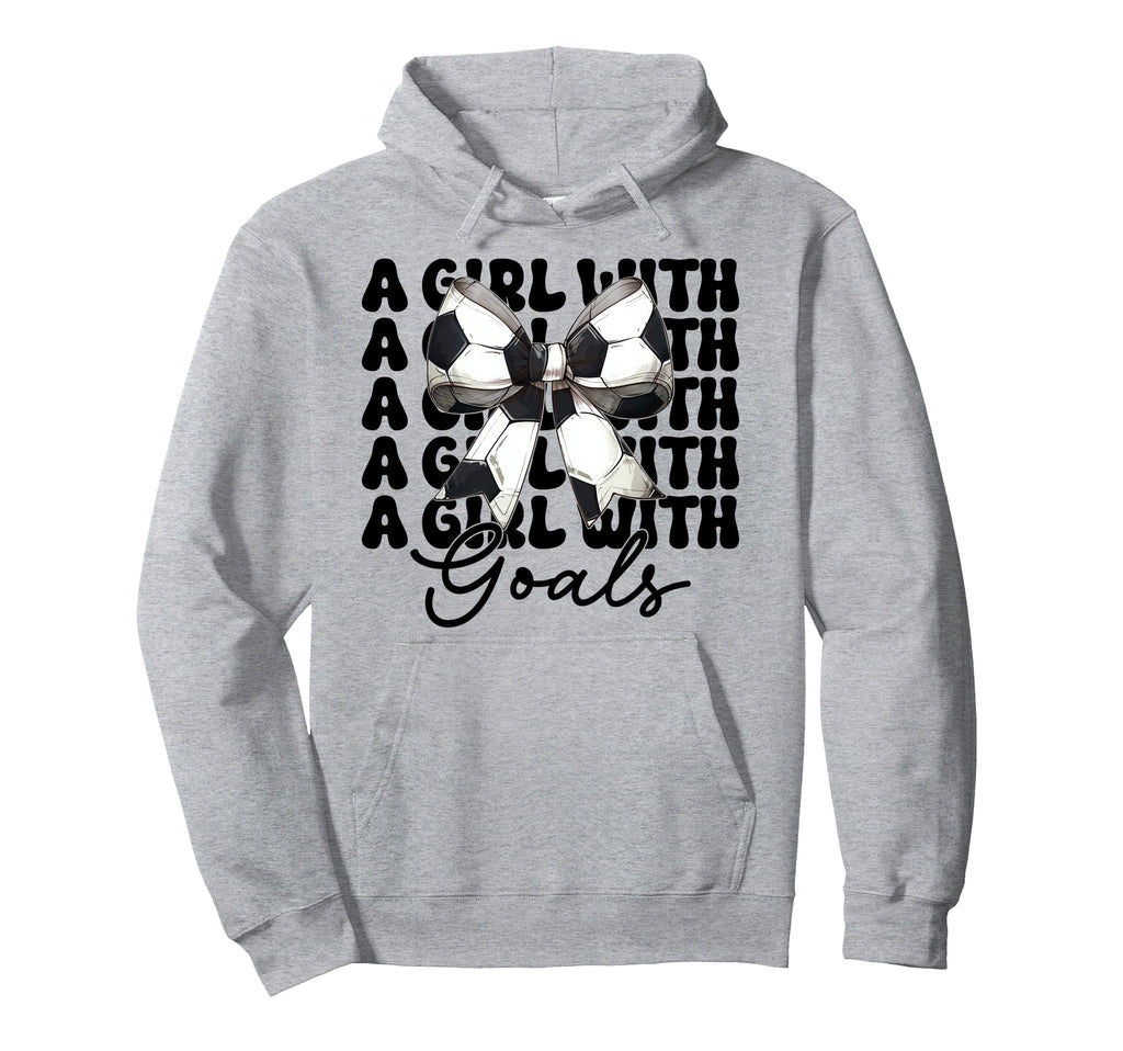 Goals Soccer Coquette Bow Hoodie - Unique Graphic Men Women - T-Shirt, Sweatshirt, Hoodie