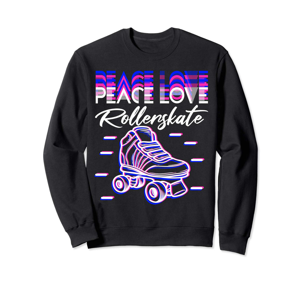 Rollerskate Peace Lover Rollerskating Sweatshirt - Minimalist Print Unisex - T-Shirt, Sweatshirt, Hoodie