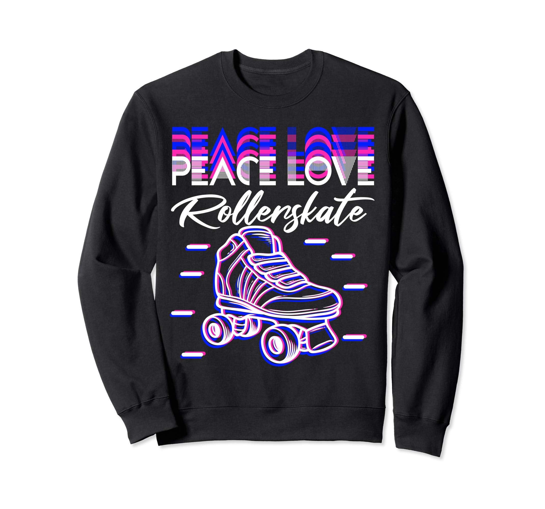 Rollerskate Peace Lover Rollerskating Sweatshirt - Minimalist Print Unisex - T-Shirt, Sweatshirt, Hoodie