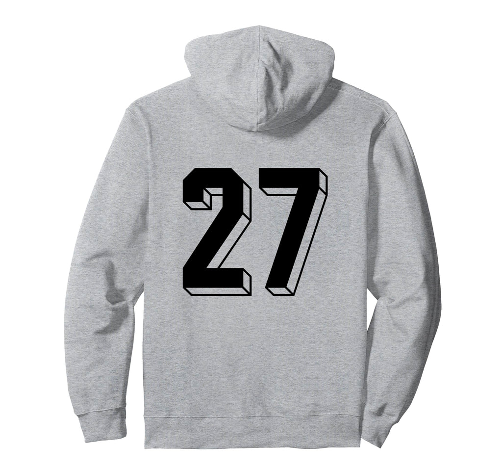 Number 27 Backside 80S 90S Team Jersey Hoodie - Novelty Apparel Men Women - T-Shirt, Sweatshirt, Hoodie