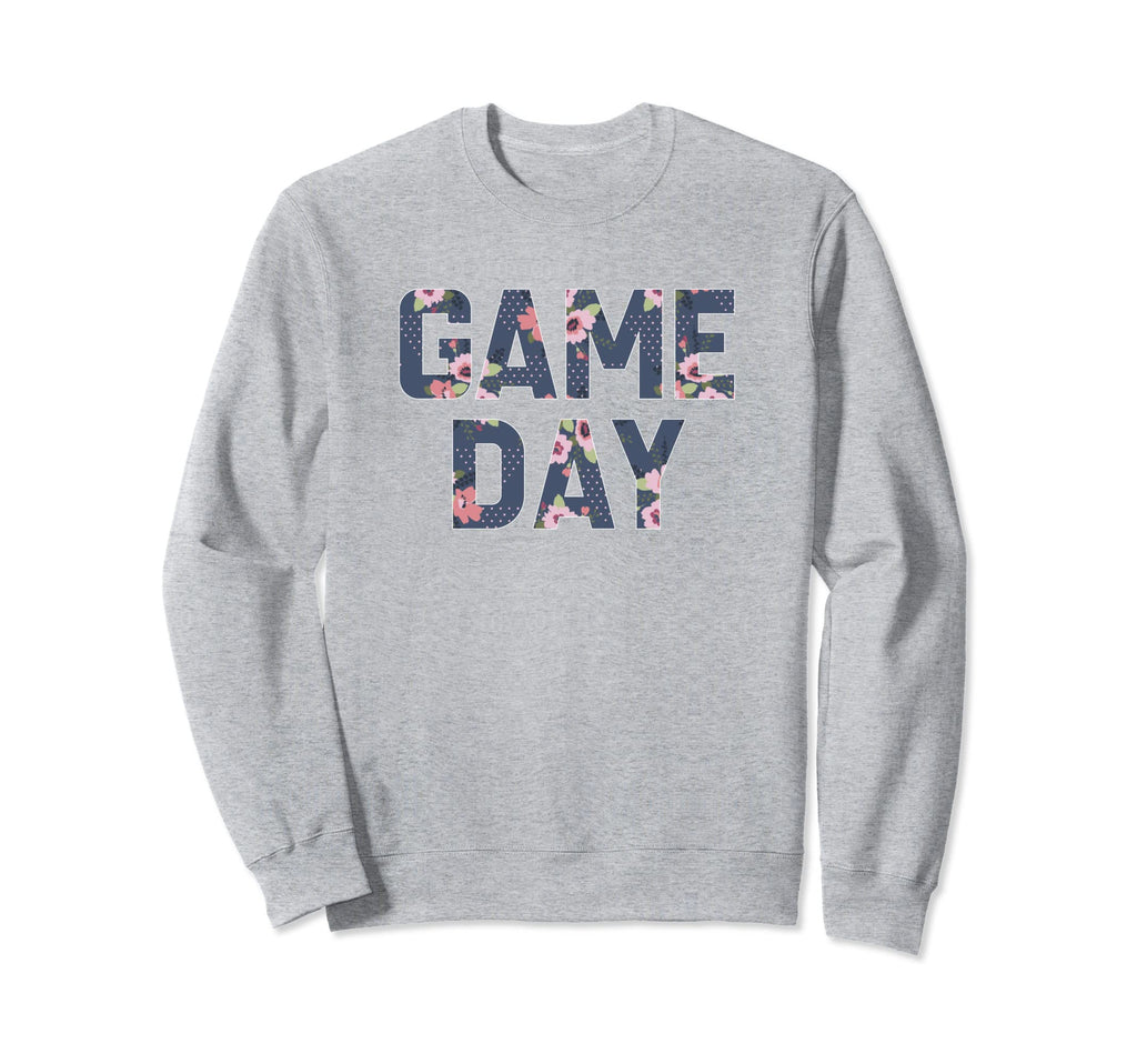Game Day Spirit Blue Floral Sports Sweatshirt - Minimalist Print Unisex - T-Shirt, Sweatshirt, Hoodie