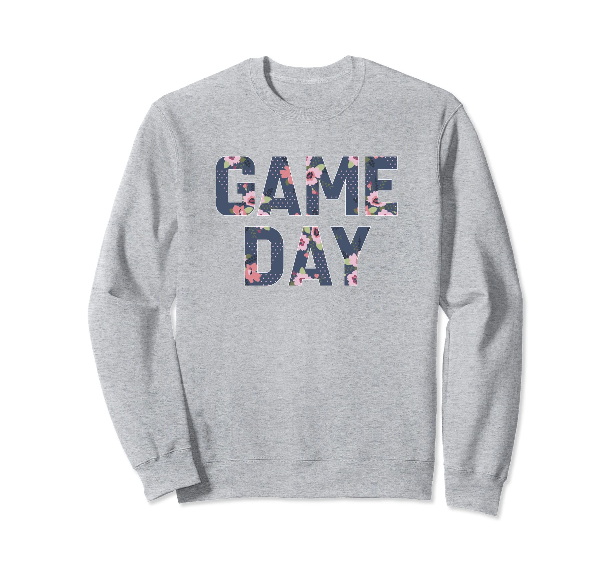Game Day Spirit Blue Floral Sports Sweatshirt - Unique Graphic Unisex - T-Shirt, Sweatshirt, Hoodie