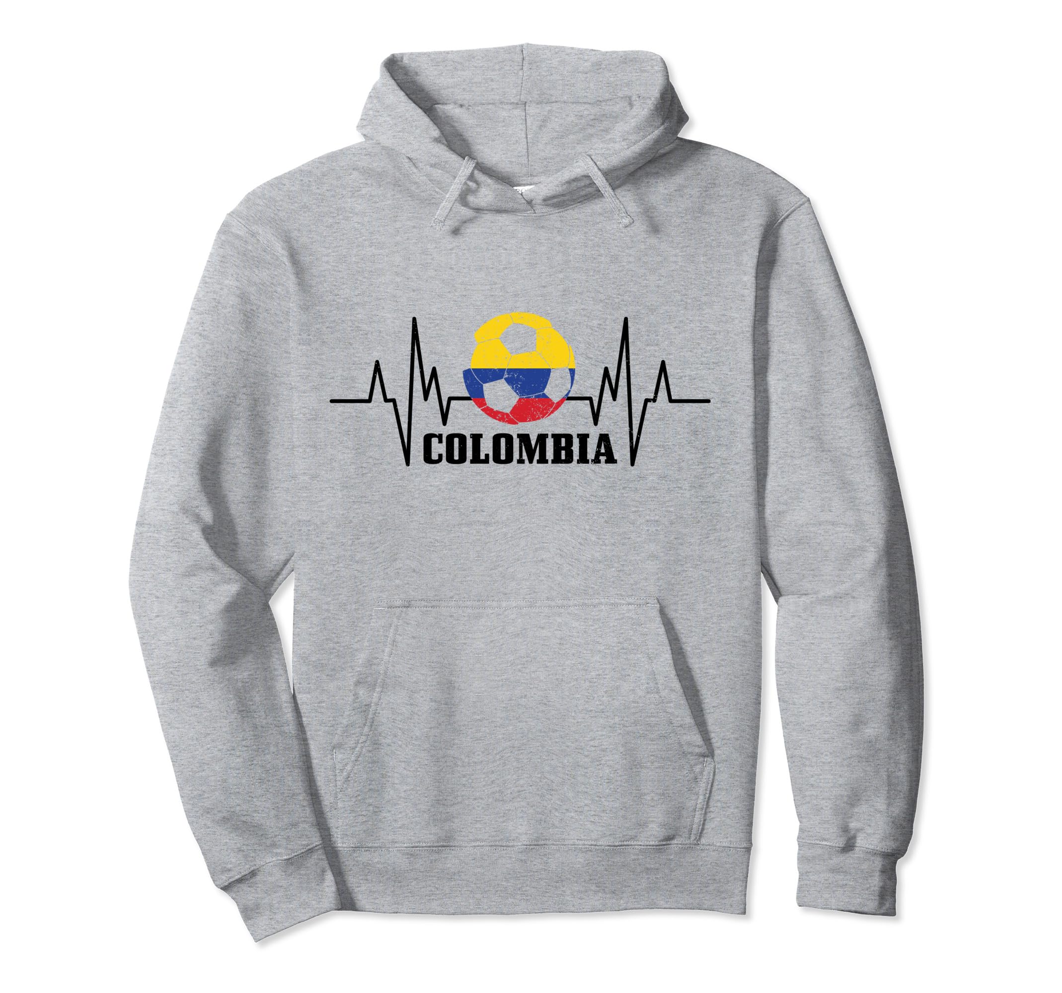 Colombia Heartbeat Colombian Flag Fan Pride Hoodie - Trendy Graphic Unisex - T-Shirt, Sweatshirt, Hoodie