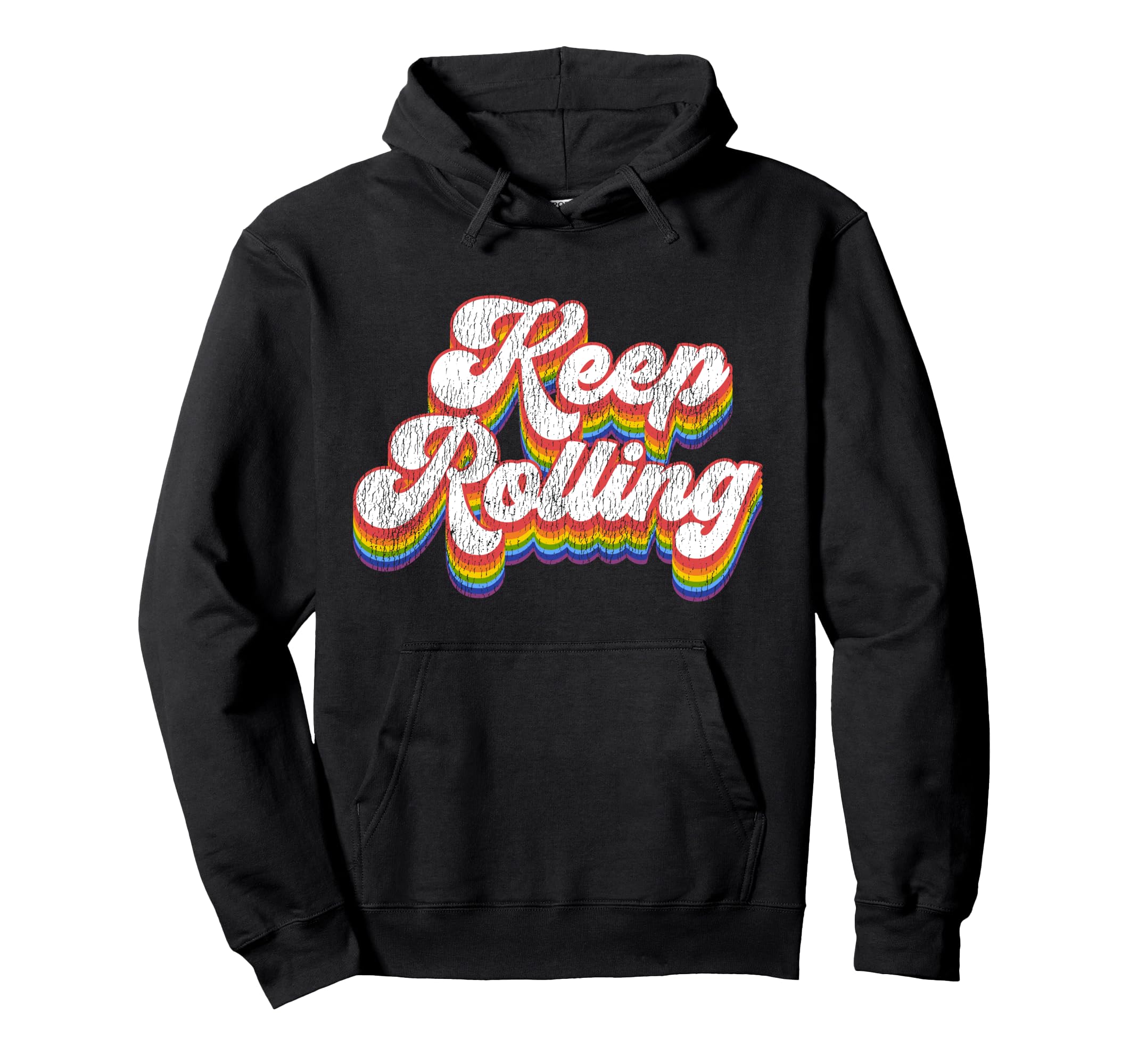 Roller Skating Skate 1970S Keep Rolling Hoodie - Graphic Print for Adults - T-Shirt, Sweatshirt, Hoodie