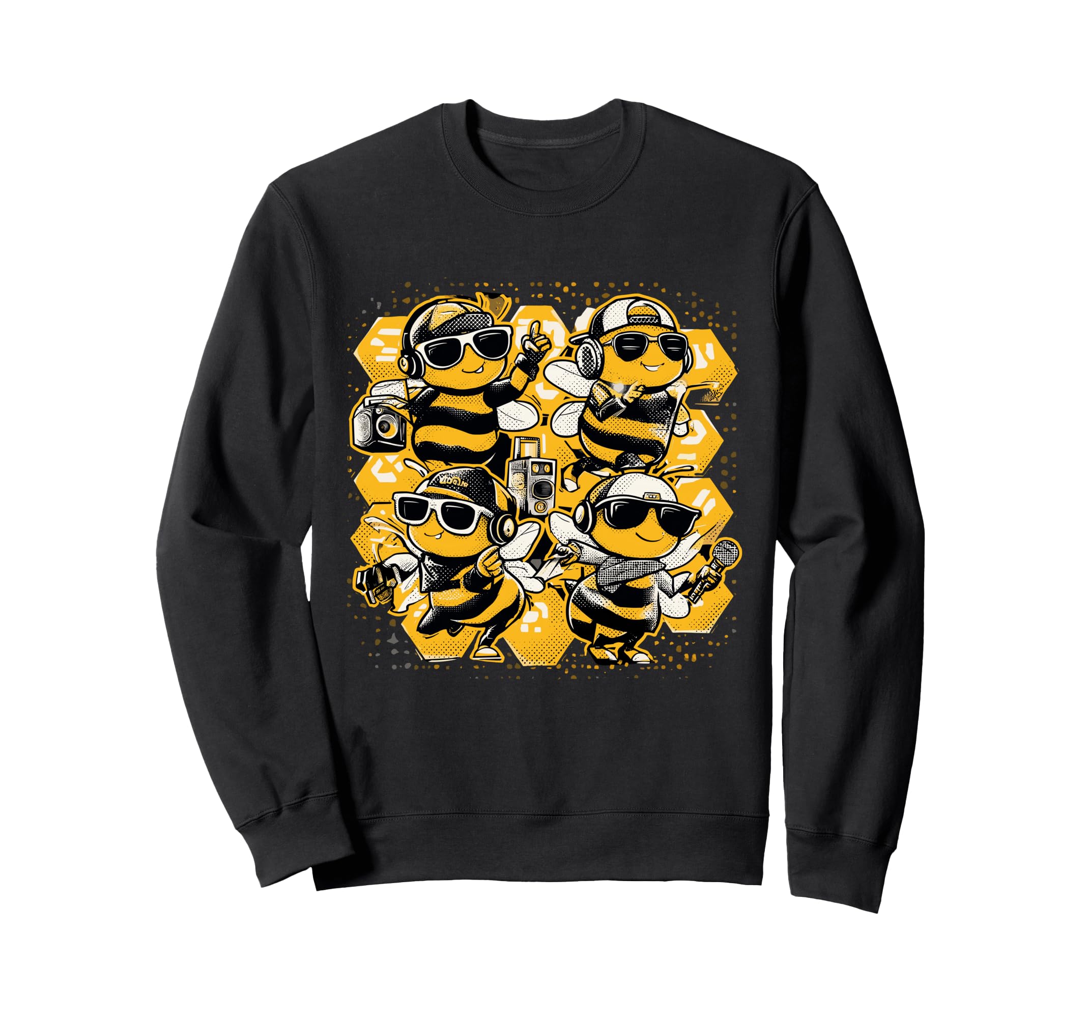 Bees Hip Hop Dance Crew Old School Rap Sweatshirt - Trendy Graphic Unisex - T-Shirt, Sweatshirt, Hoodie