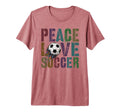 Groovy Peace Love Soccer Kickin Ball Mom T-Shirt - Novelty Apparel Unisex - T-Shirt, Sweatshirt, Hoodie