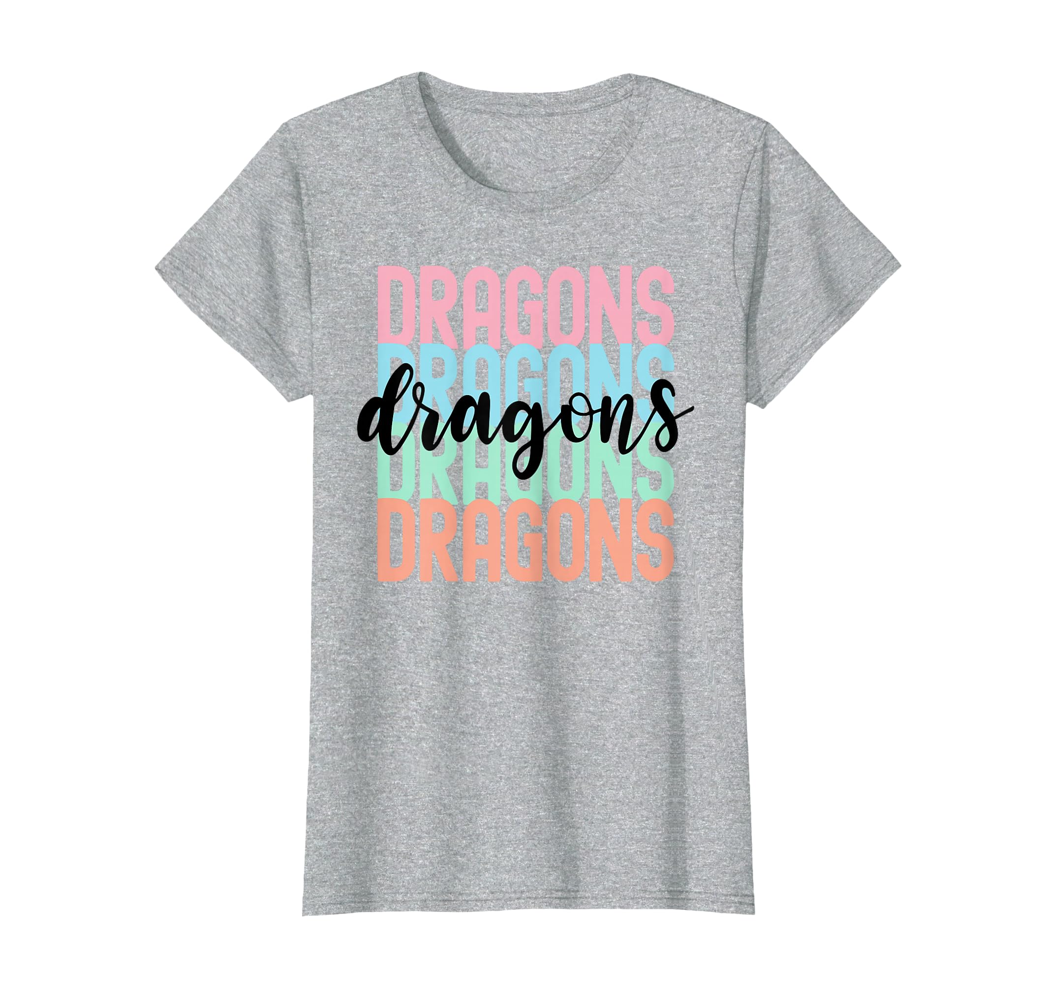 Dragons Team Mascot School Spirit T-Shirt - Minimalist Print for Adults - T-Shirt, Sweatshirt, Hoodie