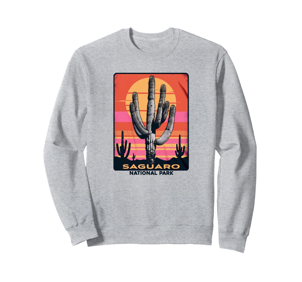 Saguaro National Park Sunset Landscape Sweatshirt - Unique Graphic Unisex - T-Shirt, Sweatshirt, Hoodie