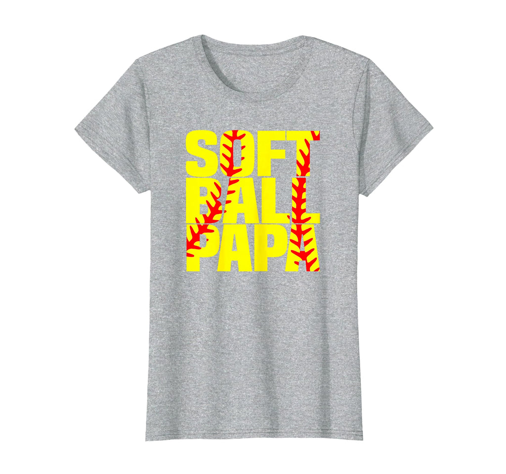 Softball Papa Proud Grandpa T-Shirt - Minimalist Print Men Women - T-Shirt, Sweatshirt, Hoodie