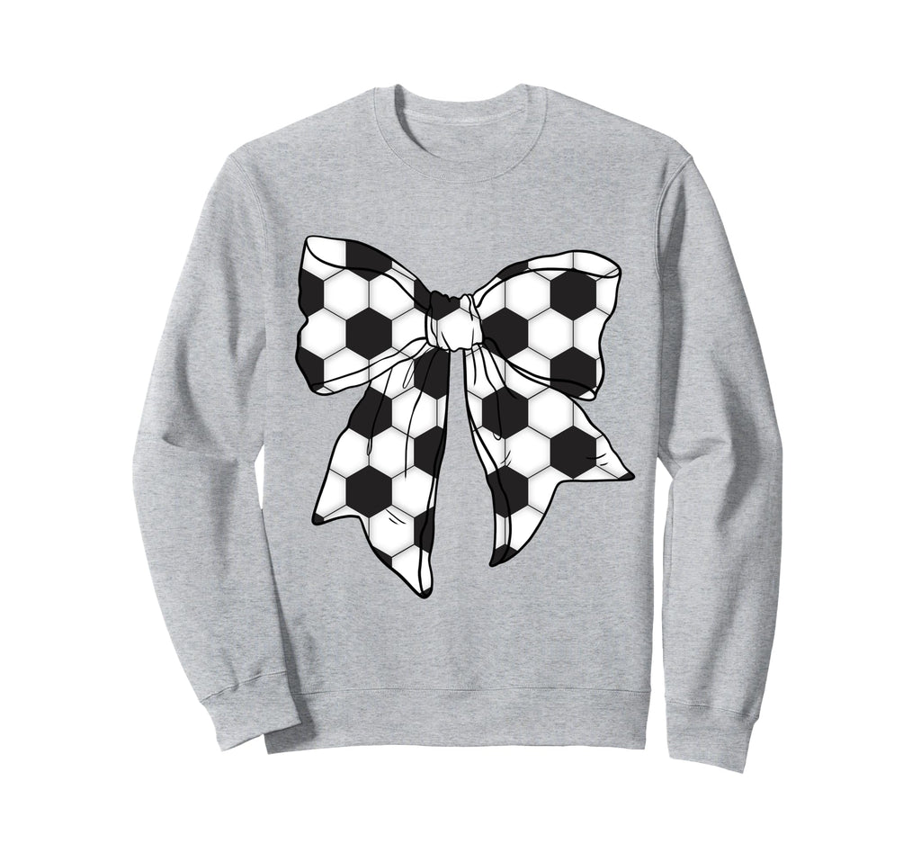 Coquette Soccer Bow Sports Lover Mom Sweatshirt - Minimalist Print Unisex - T-Shirt, Sweatshirt, Hoodie